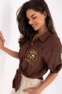 Koszula Damska Model DHJ-KS-8595-1.66 Brown - Italy Moda Italy Moda Koszula Damska Model DHJ-KS-8595-1.66 Brown - Italy Moda Italy Moda
