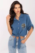 Koszula Damska Model DHJ-KS-8595-1.66 Dark Blue - Italy Moda Italy Moda Koszula Damska Model DHJ-KS-8595-1.66 Dark Blue - Italy Moda Italy Moda