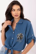 Koszula Damska Model DHJ-KS-8595-1.66 Dark Blue - Italy Moda Italy Moda Koszula Damska Model DHJ-KS-8595-1.66 Dark Blue - Italy Moda Italy Moda