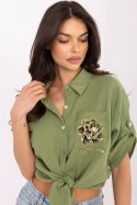 Koszula Damska Model DHJ-KS-8595-1.66 Khaki - Italy Moda Italy Moda Koszula Damska Model DHJ-KS-8595-1.66 Khaki - Italy Moda Italy Moda