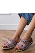 Sandał Klapki Model Zebrina X5-390 Violet - PRIMO PRIMO Sandał Klapki Model Zebrina X5-390 Violet - PRIMO PRIMO