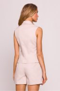 Kamizelka Model MOE859 Beige - Moe Moe Kamizelka Model MOE859 Beige - Moe Moe