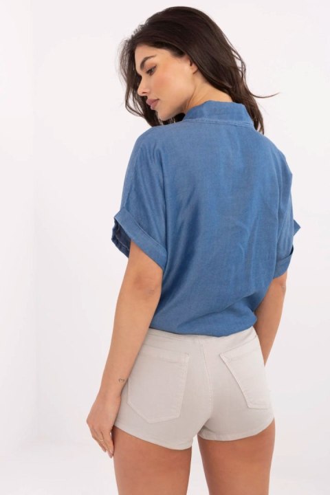 Koszula Damska Model MO-KS-231876.27 Dark Blue - Italy Moda Italy Moda Koszula Damska Model MO-KS-231876.27 Dark Blue - Italy Moda Italy Moda