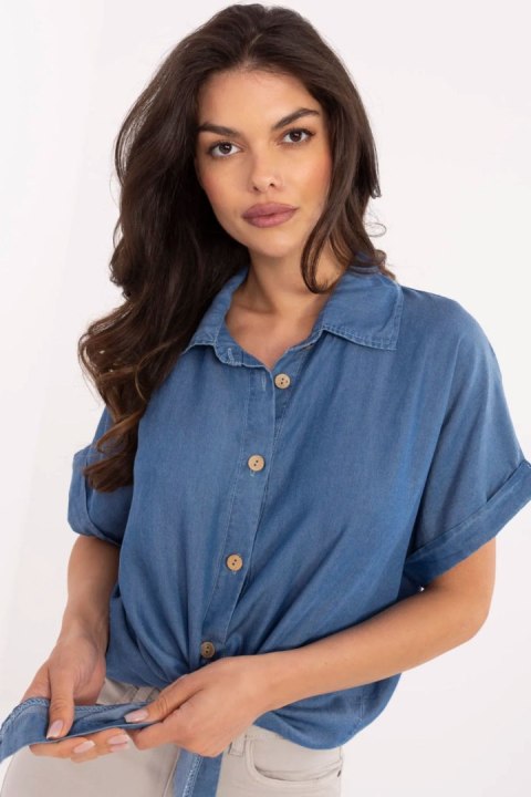 Koszula Damska Model MO-KS-231876.27 Dark Blue - Italy Moda Italy Moda Koszula Damska Model MO-KS-231876.27 Dark Blue - Italy Moda Italy Moda