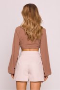 Szorty Damskie Model MOE860 Beige - Moe Moe Szorty Damskie Model MOE860 Beige - Moe Moe