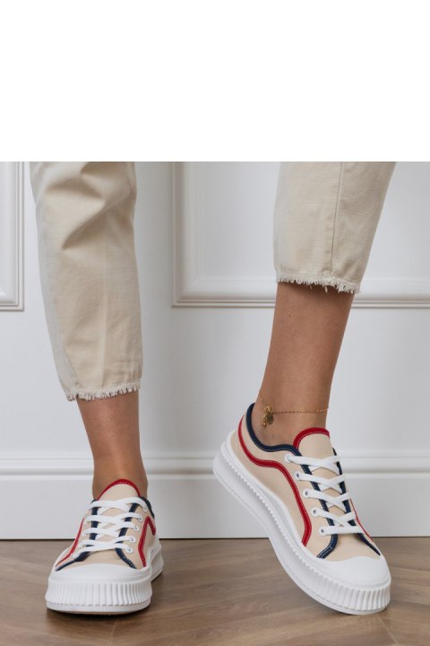 Trampki Model Salis FY-111 Beige - PRIMO PRIMO Trampki Model Salis FY-111 Beige - PRIMO PRIMO