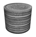 Okrągła pufa dekoracyjna - MONETY Okrągła pufa dekoracyjna - MONETY