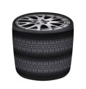 Pufa Walec Codura GR Tyres 40x40 cm Pufa Walec Codura GR Tyres 40x40 cm