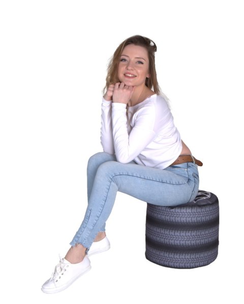 Pufa Walec Codura GR Tyres 40x40 cm Pufa Walec Codura GR Tyres 40x40 cm