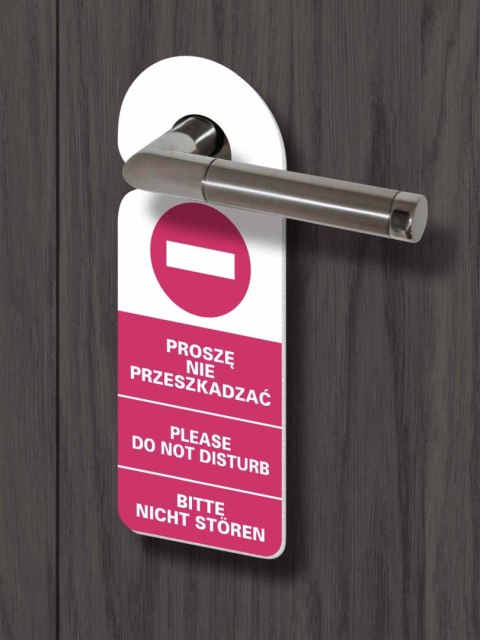 Zawieszka na klamkę - NIE PRZESZKADZAĆ Zawieszka na klamkę - NIE PRZESZKADZAĆ