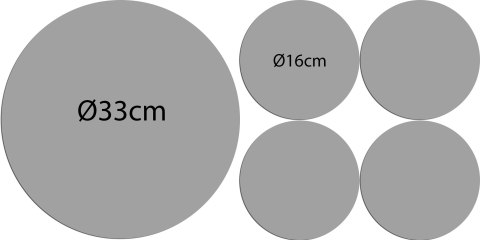 Zestaw podkładek na stół okrągłych 1+4 - ALMOND Zestaw podkładek na stół okrągłych 1+4 - ALMOND
