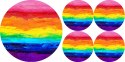 Zestaw podkładek na stół okrągłych 1+4 - COLORFULL Zestaw podkładek na stół okrągłych 1+4 - COLORFULL