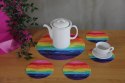 Zestaw podkładek na stół okrągłych 1+4 - COLORFULL Zestaw podkładek na stół okrągłych 1+4 - COLORFULL
