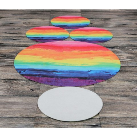 Zestaw podkładek na stół okrągłych 1+4 - COLORFULL Zestaw podkładek na stół okrągłych 1+4 - COLORFULL