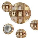 Zestaw podkładek na stół okrągłych 1+4 - PEXESO BEIGE Zestaw podkładek na stół okrągłych 1+4 - PEXESO BEIGE