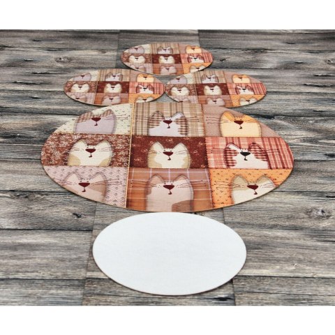 Zestaw podkładek na stół okrągłych 1+4 - PEXESO BEIGE Zestaw podkładek na stół okrągłych 1+4 - PEXESO BEIGE