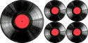 Zestaw podkładek na stół okrągłych 1+4 - VINYL Zestaw podkładek na stół okrągłych 1+4 - VINYL