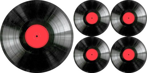 Zestaw podkładek na stół okrągłych 1+4 - VINYL Zestaw podkładek na stół okrągłych 1+4 - VINYL