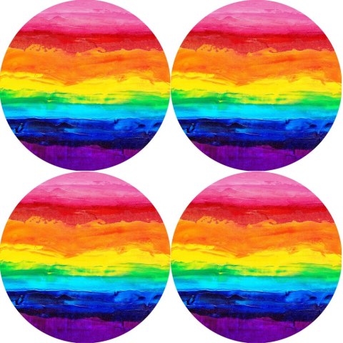 Zestaw podkładek na stół okrągłych 4D - COLORFULL Zestaw podkładek na stół okrągłych 4D - COLORFULL