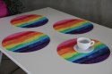 Zestaw podkładek na stół okrągłych 4D - COLORFULL Zestaw podkładek na stół okrągłych 4D - COLORFULL