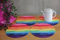 Zestaw podkładek na stół okrągłych 4D - COLORFULL Zestaw podkładek na stół okrągłych 4D - COLORFULL