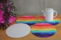 Zestaw podkładek na stół okrągłych 4D - COLORFULL Zestaw podkładek na stół okrągłych 4D - COLORFULL