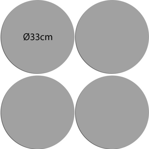 Zestaw podkładek na stół okrągłych 4D - COLORFULL Zestaw podkładek na stół okrągłych 4D - COLORFULL