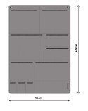 Organizer antracyt BUKIET 45x65 cm Organizer antracyt BUKIET 45x65 cm
