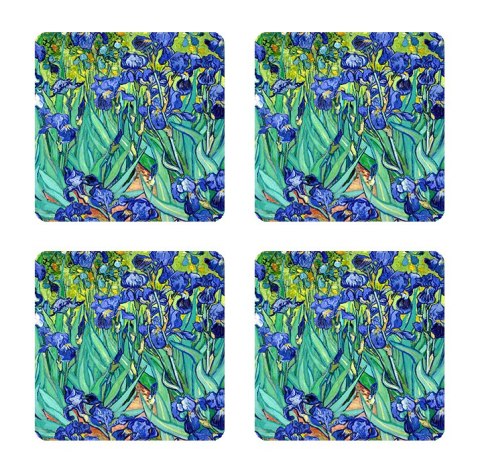 Zestaw 4 podkładek 12x12 cm - IRISES Zestaw 4 podkładek 12x12 cm - IRISES