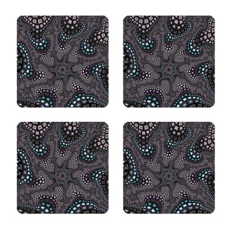 Zestaw 4 podkładek 12x12 cm - OCTOPUS Zestaw 4 podkładek 12x12 cm - OCTOPUS