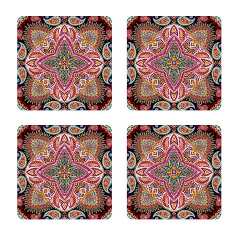 Zestaw 4 podkładek 12x12 cm - POLKA Zestaw 4 podkładek 12x12 cm - POLKA