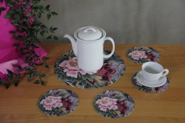Zestaw podkładek na stół okrągłych 1+4 - IKEBANA