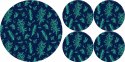 Zestaw podkładek na stół okrągłych 1+4 - JUNIPER Zestaw podkładek na stół okrągłych 1+4 - JUNIPER