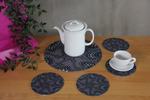 Zestaw podkładek na stół okrągłych 1+4 - OCTOPUS Zestaw podkładek na stół okrągłych 1+4 - OCTOPUS