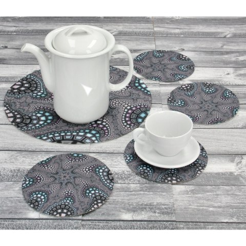 Zestaw podkładek na stół okrągłych 1+4 - OCTOPUS Zestaw podkładek na stół okrągłych 1+4 - OCTOPUS