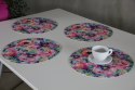 Zestaw podkładek na stół okrągłych 4D - FLORA Zestaw podkładek na stół okrągłych 4D - FLORA