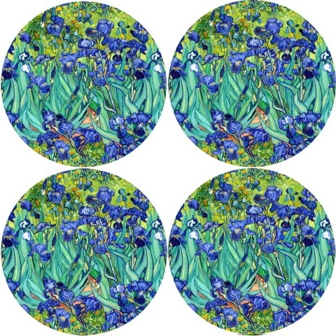 Zestaw podkładek na stół okrągłych 4D - IRISES Zestaw podkładek na stół okrągłych 4D - IRISES