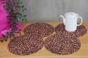 Zestaw podkładek na stół okrągłych 4D - KAWA Zestaw podkładek na stół okrągłych 4D - KAWA