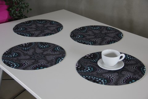 Zestaw podkładek na stół okrągłych 4D - OCTOPUS Zestaw podkładek na stół okrągłych 4D - OCTOPUS