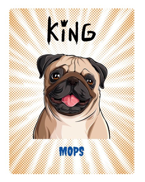 TABLICZKA KING MOPS - 20x28 cm TABLICZKA KING MOPS - 20x28 cm