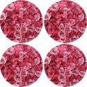 Zestaw podkładek na stół okrągłych 4D - VALENTINE ROSES Zestaw podkładek na stół okrągłych 4D - VALENTINE ROSES