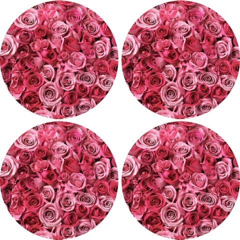 Zestaw podkładek na stół okrągłych 4D - VALENTINE ROSES Zestaw podkładek na stół okrągłych 4D - VALENTINE ROSES