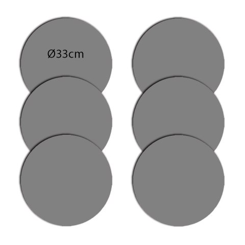 Zestaw podkładek na stół okrągłych 6D - VINYL Zestaw podkładek na stół okrągłych 6D - VINYL