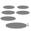 Zestaw podkładek na stół okrągłych 6D - VINYL Zestaw podkładek na stół okrągłych 6D - VINYL