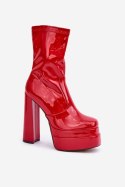 Botki Model Lotisha C-244 Red - Step in style Step in style Botki Model Lotisha C-244 Red - Step in style Step in style
