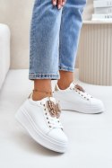 Buty Sportowe Model Naritevia YY-23 White/Gold - Step in style Step in style Buty Sportowe Model Naritevia YY-23 White/Gold - Step in style Step in style