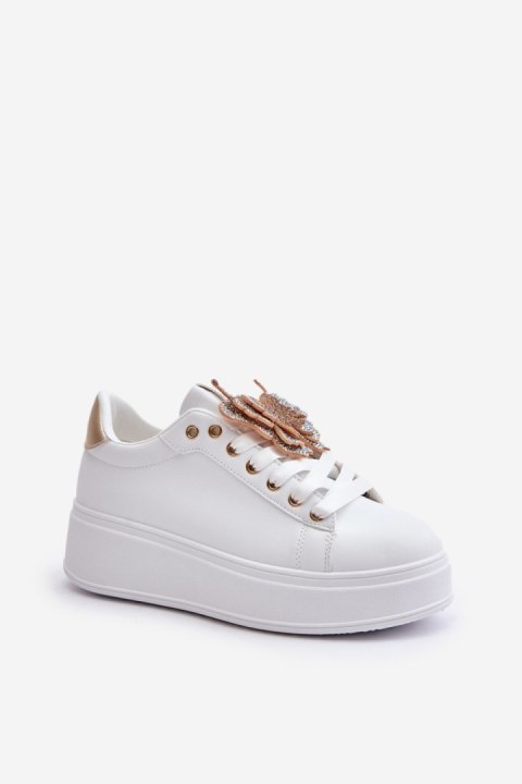 Buty Sportowe Model Naritevia YY-23 White/Gold - Step in style Step in style Buty Sportowe Model Naritevia YY-23 White/Gold - Step in style Step in style