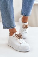 Buty Sportowe Model Naritevia YY-23 White/Gold - Step in style Step in style Buty Sportowe Model Naritevia YY-23 White/Gold - Step in style Step in style
