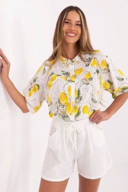 Koszula Damska Model MI-KS-527-2.76 Ecru - Italy Moda Italy Moda