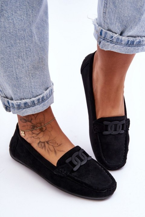 Mokasyny Model Rabell DF711 Black - Step in style Step in style Mokasyny Model Rabell DF711 Black - Step in style Step in style